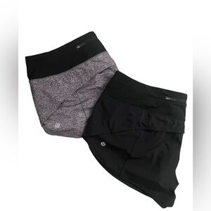 Lulu Lemon Women Size 10 Speed Up Lined Shorts 2.5”
